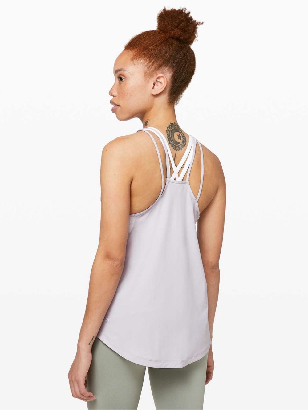 Lululemon Run off Route Light Lavender High-Neck Athletic Tank